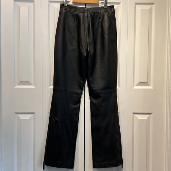 Betty Barclay Black‎ Italian Leather High Waist Pants Size 8-10 see measurements - Picture 8 of 15